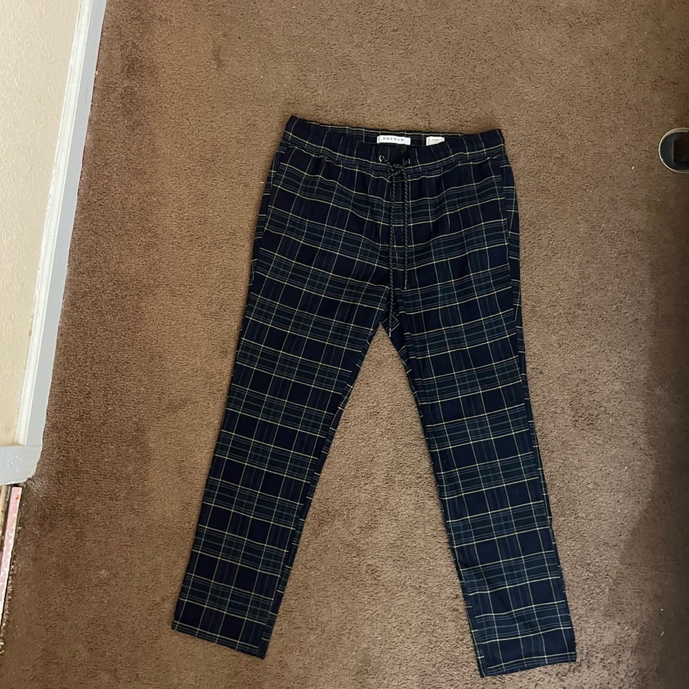 Black Plaid Pants
